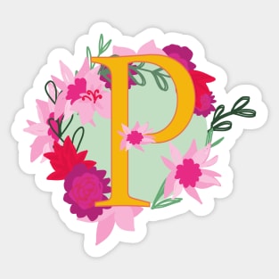 Monogram P, Personalized Initial Sticker